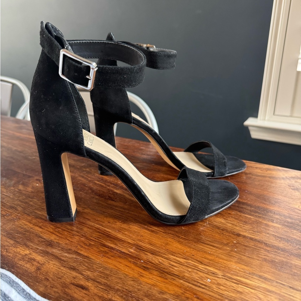 Vince Camuto Black Strappy Heels - Picture 2 of 4